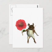 muis en camelia briefkaart (Voorkant / Achterkant)