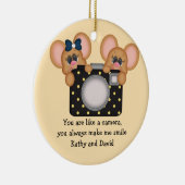 Muis en camera keramisch ornament (Rechts)