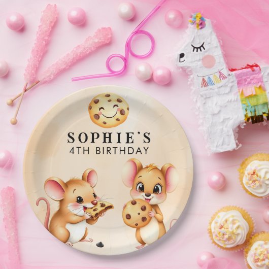 Muis en Cookie Thema Verjaardagsfeest Papier Bord (Feest)