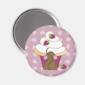 Muis en cupcake magneet (Voorkant / Achterkant)