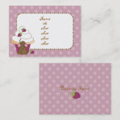 Muis en cupcake visitekaartje (Voorkant / Achterkant)