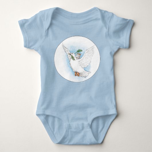 Muis en duive Peaceful Baby Romper (Voorkant)