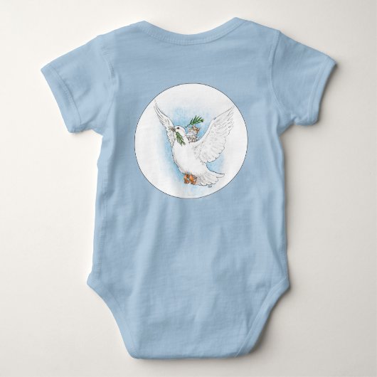 Muis en duive Peaceful Baby Romper (Achterkant)