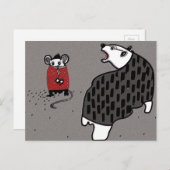 Muis en een beer pestkop briefkaart (Voorkant / Achterkant)