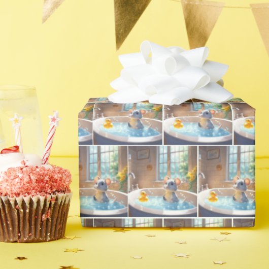 Muis en Eend in Bubbelbad Cadeaupapier (Verjaardagsfeest)