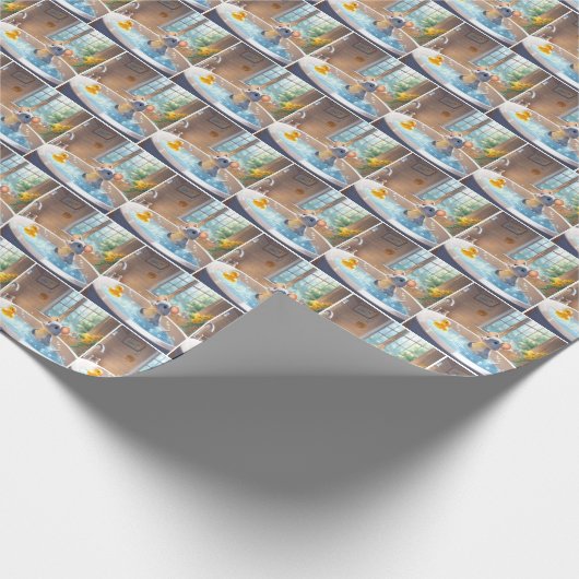 Muis en Eend in Bubbelbad Cadeaupapier (Hoek)