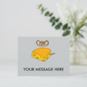 Muis en kaas briefkaart (Staand voorkant)