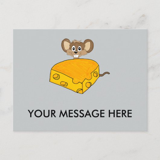 Muis en kaas briefkaart (Voorkant)
