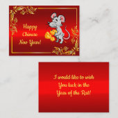 Muis en kaas notitiekaartje (Voorkant / Achterkant)