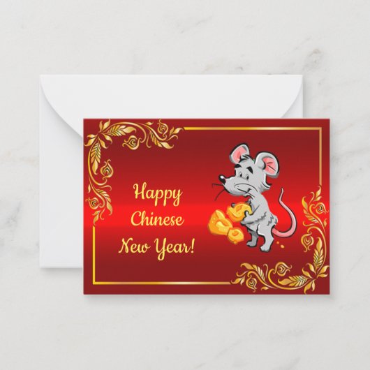 Muis en kaas notitiekaartje (Voorkant)