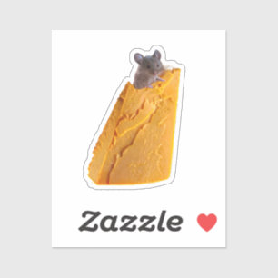 MUIS EN KAAS OP STICKER