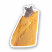 MUIS EN KAAS OP STICKER (Voorkant)