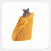 MUIS EN KAAS OP STICKER (Voorkant)