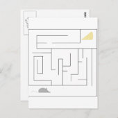 Muis en kaasmaze briefkaart (Voorkant / Achterkant)
