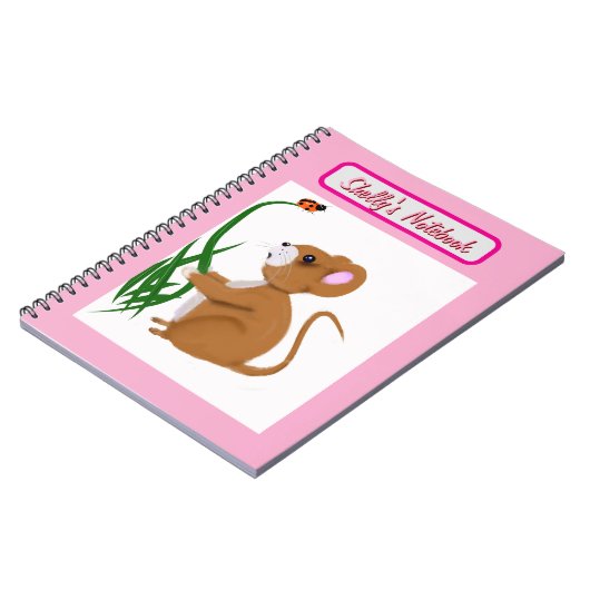 Muis en lieveheersbeestje Spiral Photo Notitieboek (Linkerzijde)