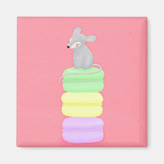 muis en macarons magneet