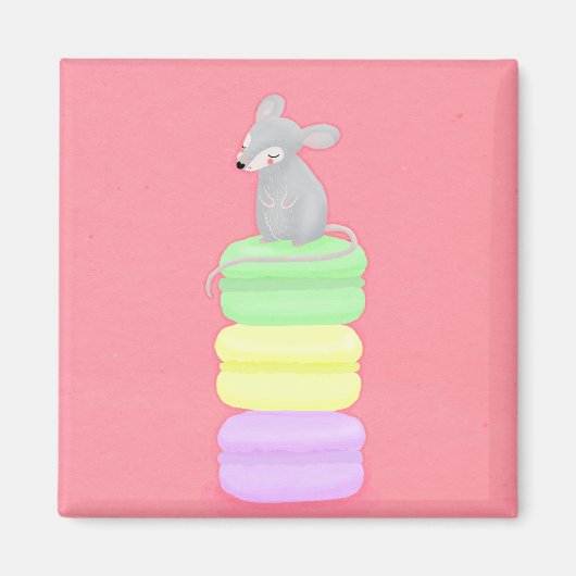 muis en macarons magneet (Voorkant)