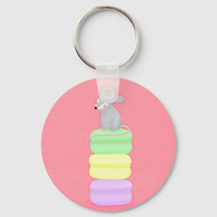 muis en macarons sleutelhanger
