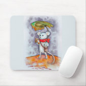 Muis en paraplu op een muismat (Met muis)