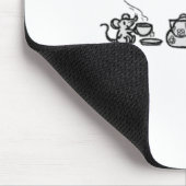 Muis en Rat hebben een grote Tea Party Sticker Muismat (Hoek)