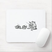 Muis en Rat hebben een grote Tea Party Sticker Muismat (Met muis)
