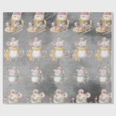 Muis en rat, konijn Kerstmis Cadeaupapier (Vlak)