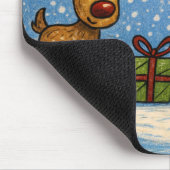 Muis en rendier kerst muismat (Hoek)