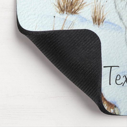 Muis en rode bessen sneeuwscène muismat (Hoek)