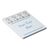 Muis en rode bessen sneeuwscène notitieblok (Schuin)