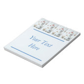 Muis en rode bessen sneeuwscène notitieblok (Linkerzijde)