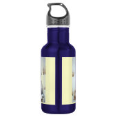 Muis en rode bessen sneeuwscène waterfles  (Achterkant)