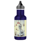 Muis en rode bessen sneeuwscène waterfles  (Rechts)