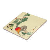 Muis en rode radijs, Japanse verf, c.1800s Tegeltje (Zijkant)