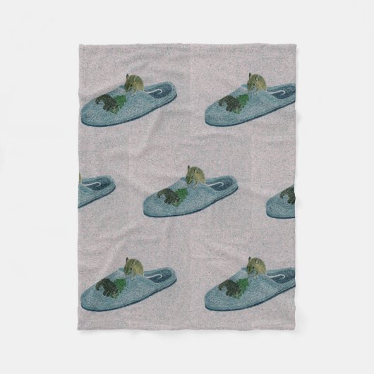 Muis en Slipper Fleece Deken (Voorkant)