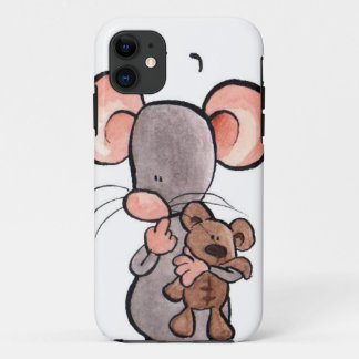 Muis en teddybeer geïllustreerde telefoonhoes iPhone 11 hoesje