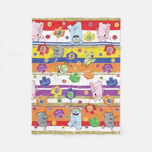 Muis en vrienden Hanukkah fleece deken (Voorkant)