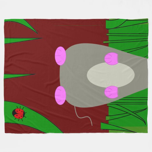 Muis Fleece Deken (Voorkant (Horizontaal))