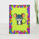Muis Gepersonaliseerde Leuke Groet Verjaardag Kaar Kaart (Achterkant)