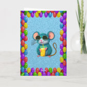 Muis Gepersonaliseerde Leuke Groet Verjaardag Kaar Kaart (Achterkant)