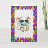 Muis Gepersonaliseerde Leuke Groet Verjaardag Kaar Kaart (Achterkant)