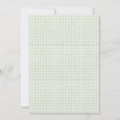 Muis Gingham Vintage Baby Borrel Kaart (Achterkant)