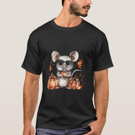 Muis Halloween Kunstwerk Pompoen Trick or treat Au T-shirt (Voorkant)