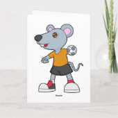 Muis Handbalspeler Handbal Kaart (Achterkant)