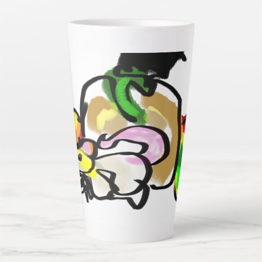 Muis herfst latte mok (Voorkant)