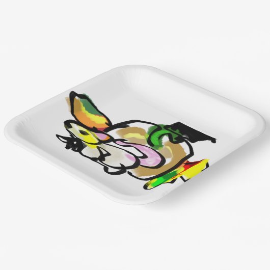 Muis herfst papieren bordje (Gebogen)