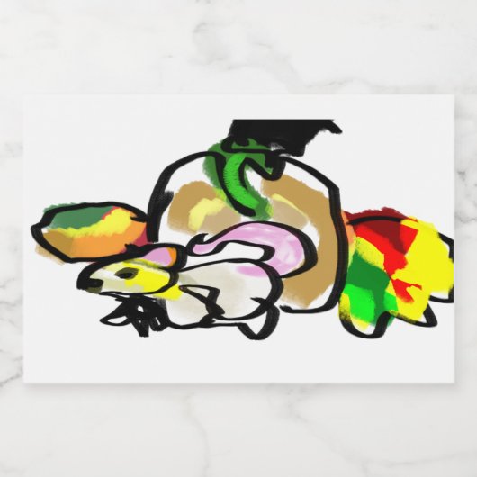 Muis herfst sparkling wijnetiket (Enkel label)