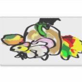 Muis herfst sticker (Voorkant)