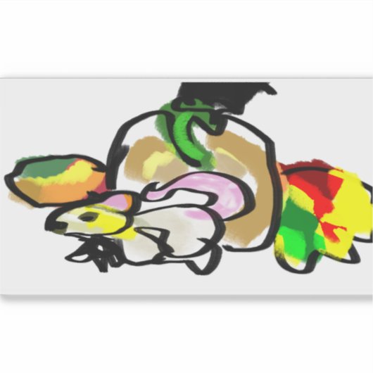 Muis herfst sticker (Voorkant)