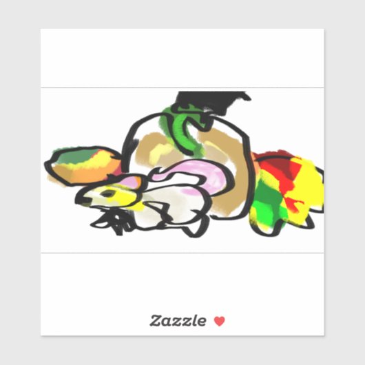 Muis herfst sticker (Vel)