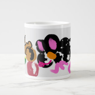 Muis herfstplezier grote koffiekop
